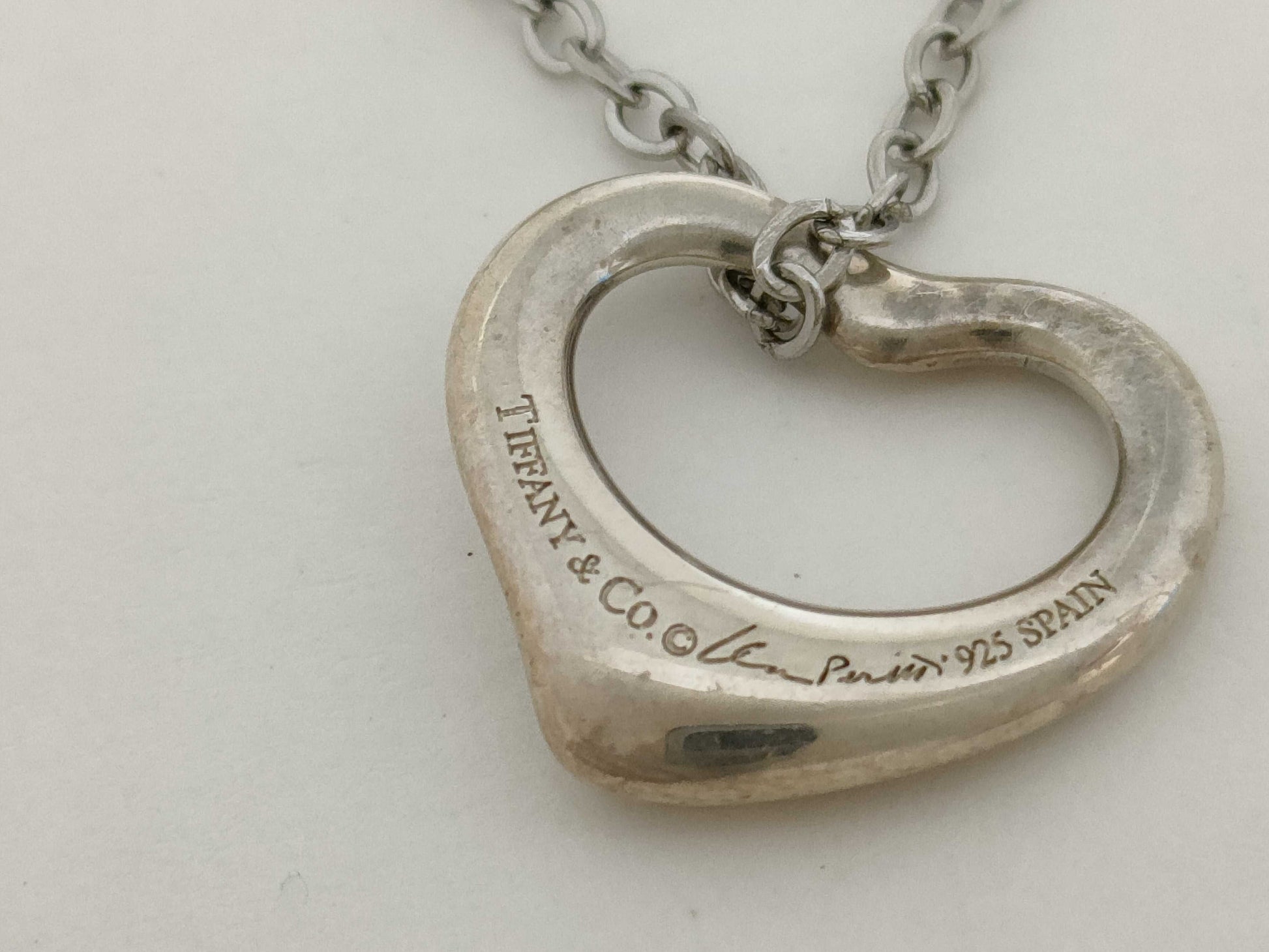 Tiffany & Co. Open Heart Tiffany Necklace Open Heart 925 Non-Original Chain Necklace