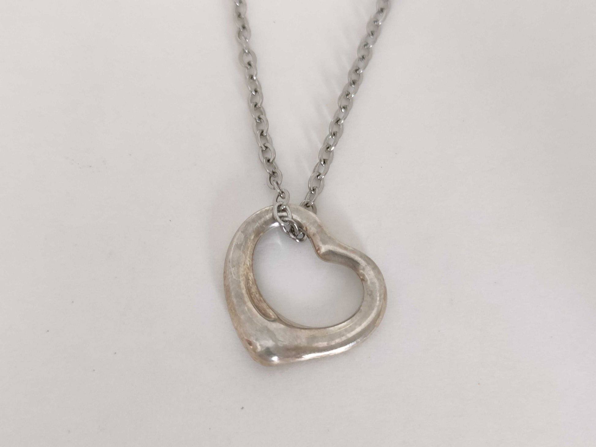 Tiffany & Co. Open Heart Tiffany Necklace Open Heart 925 Non-Original Chain Necklace