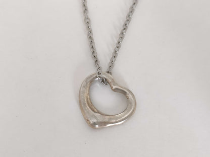 Tiffany & Co. Open Heart Tiffany Necklace Open Heart 925 Non-Original Chain Necklace