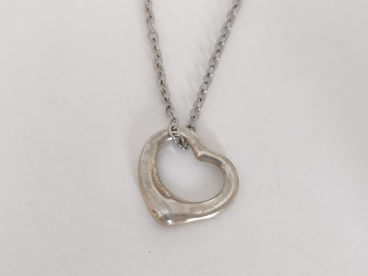 Tiffany & Co. Open Heart Tiffany Necklace Open Heart 925 Non-Original Chain Necklace