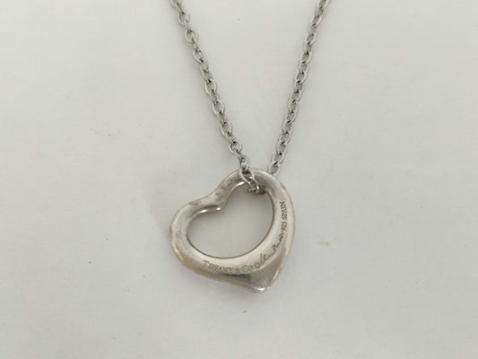 Tiffany & Co. Open Heart Tiffany Necklace Open Heart 925 Non-Original Chain Necklace