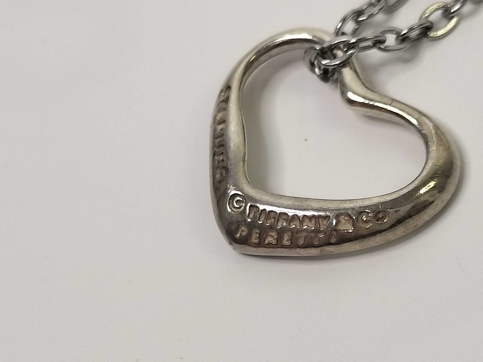 Tiffany & Co. Open Heart Tiffany Necklace Open Heart 925 Non-Original Chain Necklace