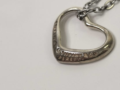 Tiffany & Co. Open Heart Tiffany Necklace Open Heart 925 Non-Original Chain Necklace