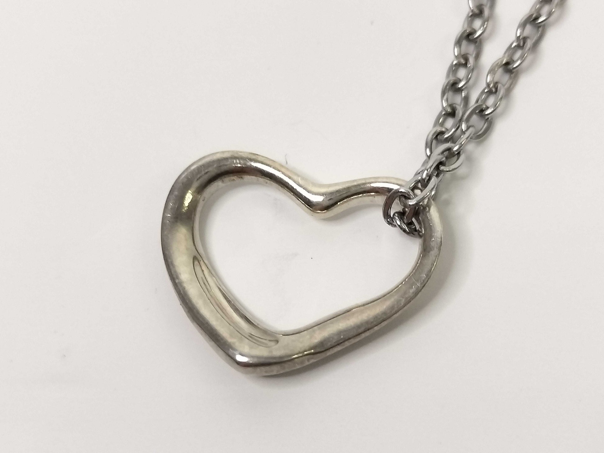 Tiffany & Co. Open Heart Tiffany Necklace Open Heart 925 Non-Original Chain Necklace