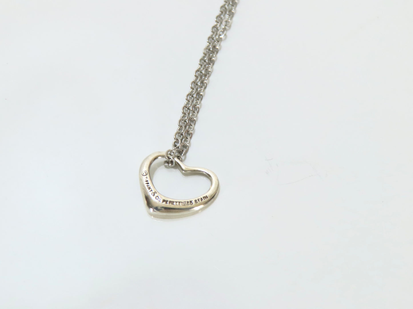Tiffany & Co. Open Heart Tiffany Necklace Open Heart 925 Non-Original Chain Necklace