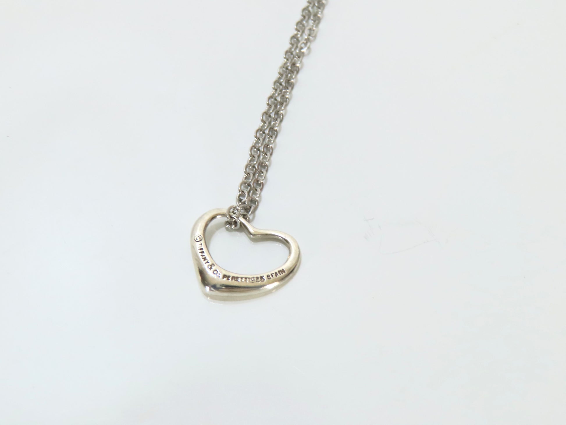 Tiffany & Co. Open Heart Tiffany Necklace Open Heart 925 Non-Original Chain Necklace
