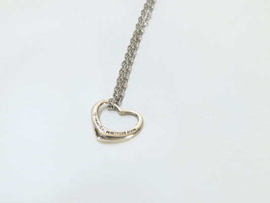 Tiffany & Co. Open Heart Tiffany Necklace Open Heart 925 Non-Original Chain Necklace