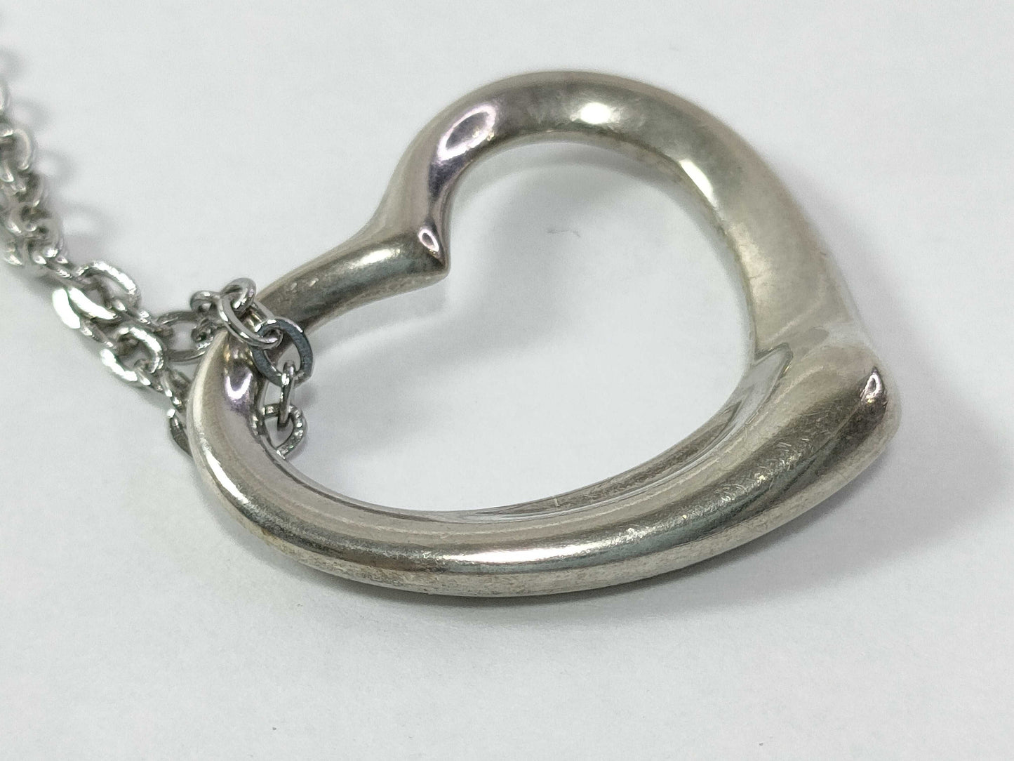 Tiffany & Co. Open Heart 925 Necklace with Non-Original Chain