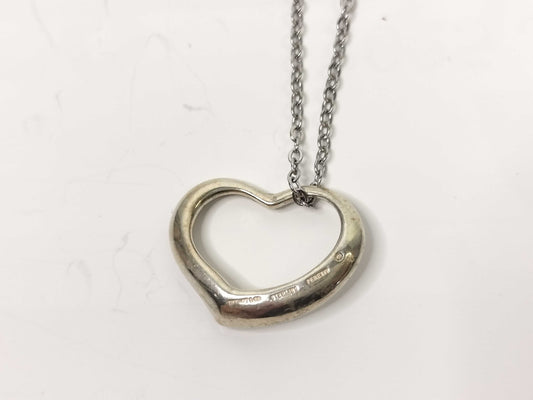 Tiffany & Co. Open Heart Tiffany Necklace Open Heart 925 Non-Original Chain Necklace