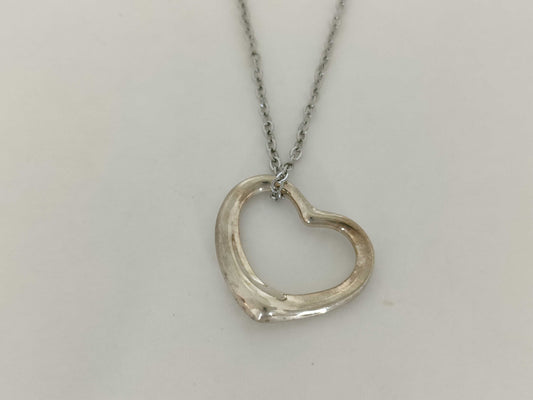 Tiffany & Co. Open Heart Tiffany Necklace Open Heart 925 Non-Original Chain Necklace