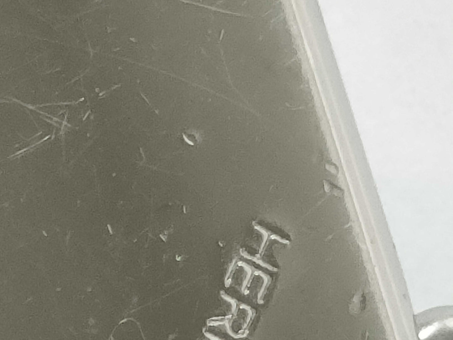 HERMES Amour Silver Plate Necklace with Non-Original Chain