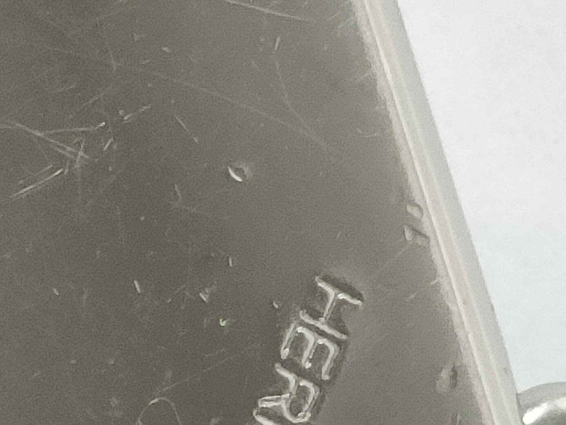 HERMES Amour Silver Plate Necklace with Non-Original Chain