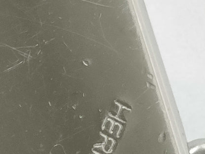 HERMES Amour Silver Plate Necklace with Non-Original Chain