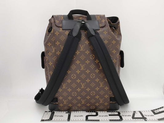 LOUIS VUITTON LOUIS VUITTON Monogram Macassar Christopher MM M43735 TR3174 Brown Backpack