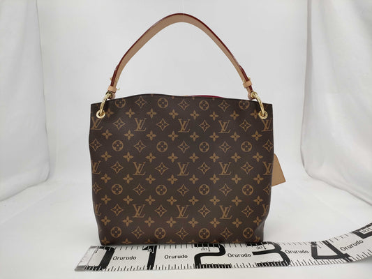 LOUIS VUITTON Monogram Graceful PM M43700 Brown RFID Enabled Tote Bag