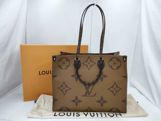 LOUIS VUITTON Monogram Giant On the Go GM M44576 DU3119 Brown RFID Enabled Tote Bag