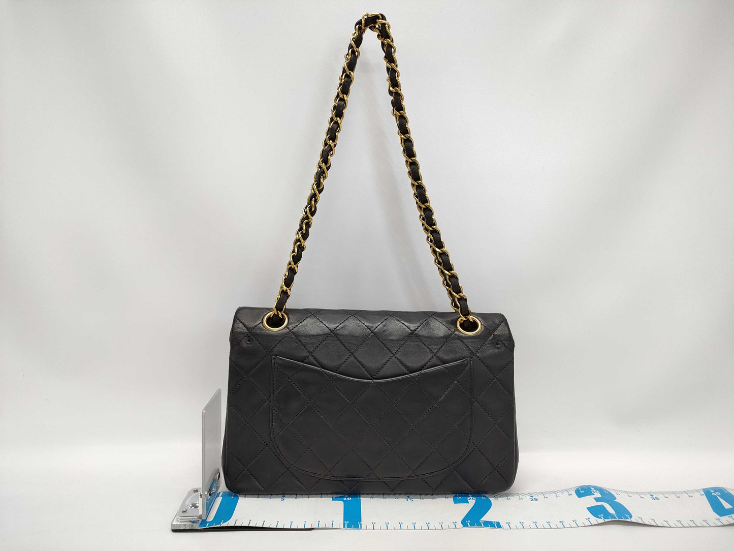 CHANEL Matelasse 25 Lambskin Double Flap Double Chain Bag in Beige with Gold Hardware, A01112 Shoulder Bag