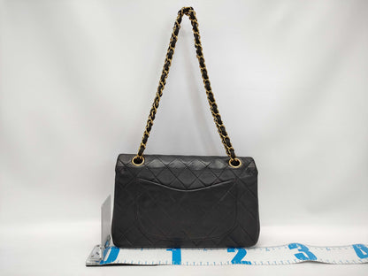 CHANEL Matelasse 25 Lambskin Double Flap Double Chain Bag in Beige with Gold Hardware, A01112 Shoulder Bag