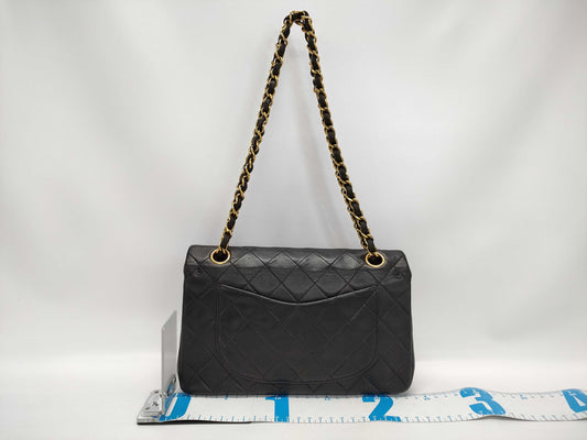 CHANEL Matelasse 25 Lambskin Double Flap Double Chain Bag in Beige with Gold Hardware, A01112 Shoulder Bag