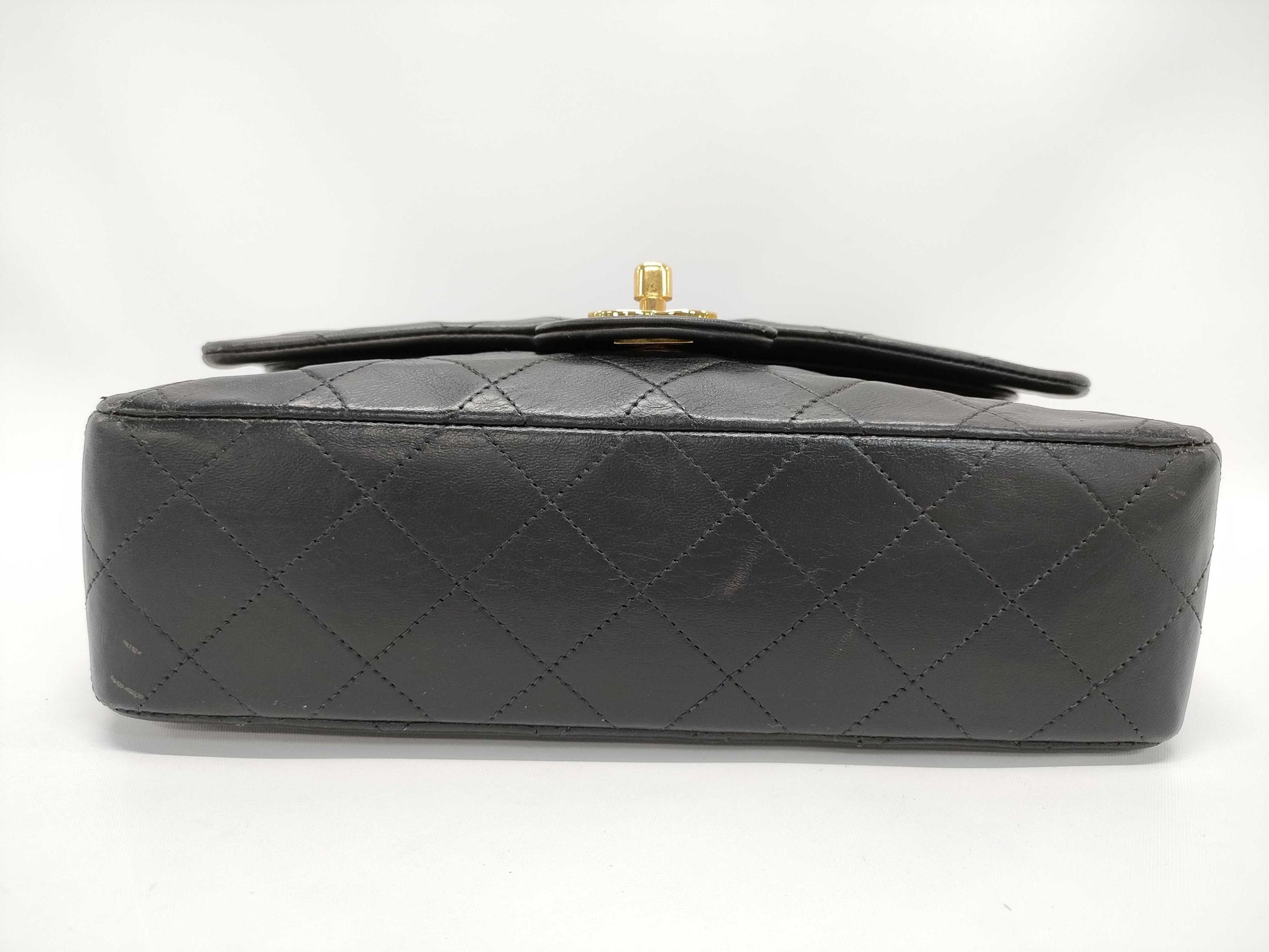 CHANEL Matelasse 25 Lambskin Double Flap Double Chain Bag in Beige with Gold Hardware, A01112 Shoulder Bag