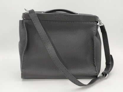 FENDI Peekaboo 2-Way Leather Tote Bag