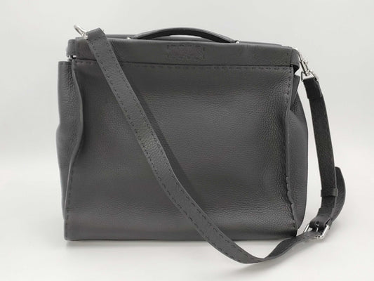 FENDI Peekaboo 2-Way Leather Tote Bag