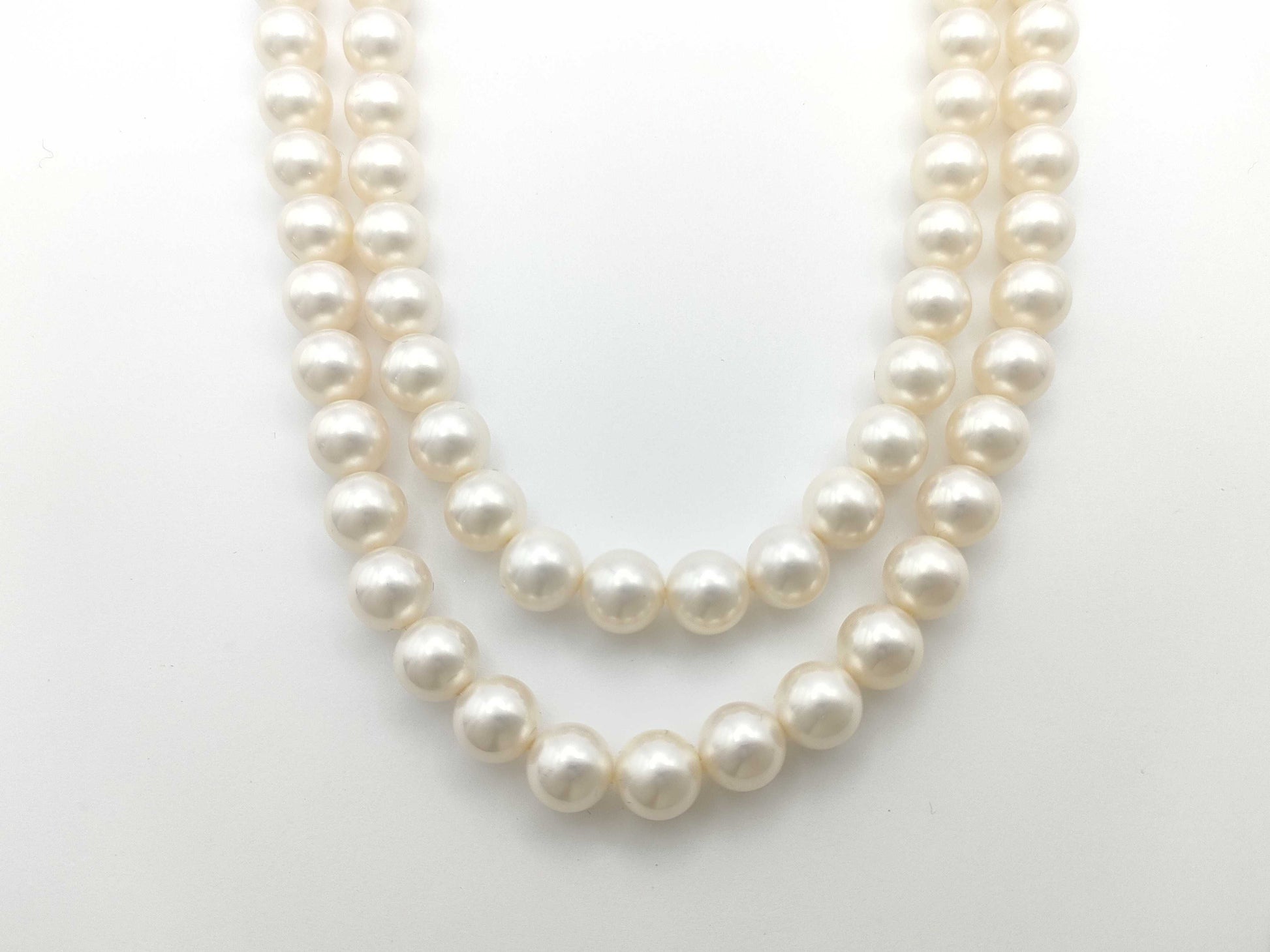 Faux Pearl Sterling Silver 87.8g Necklace 