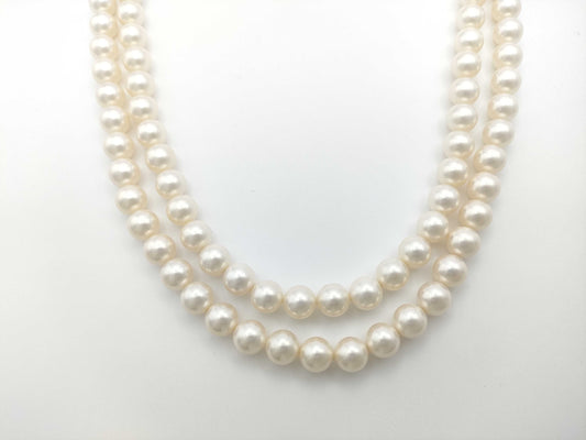 Faux Pearl Sterling Silver 87.8g Necklace 