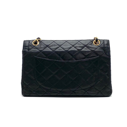 CHANEL CHANEL Paris Matelasse Turnlock Coco Mark Double Flap Lambskin Chain Shoulder Handbag