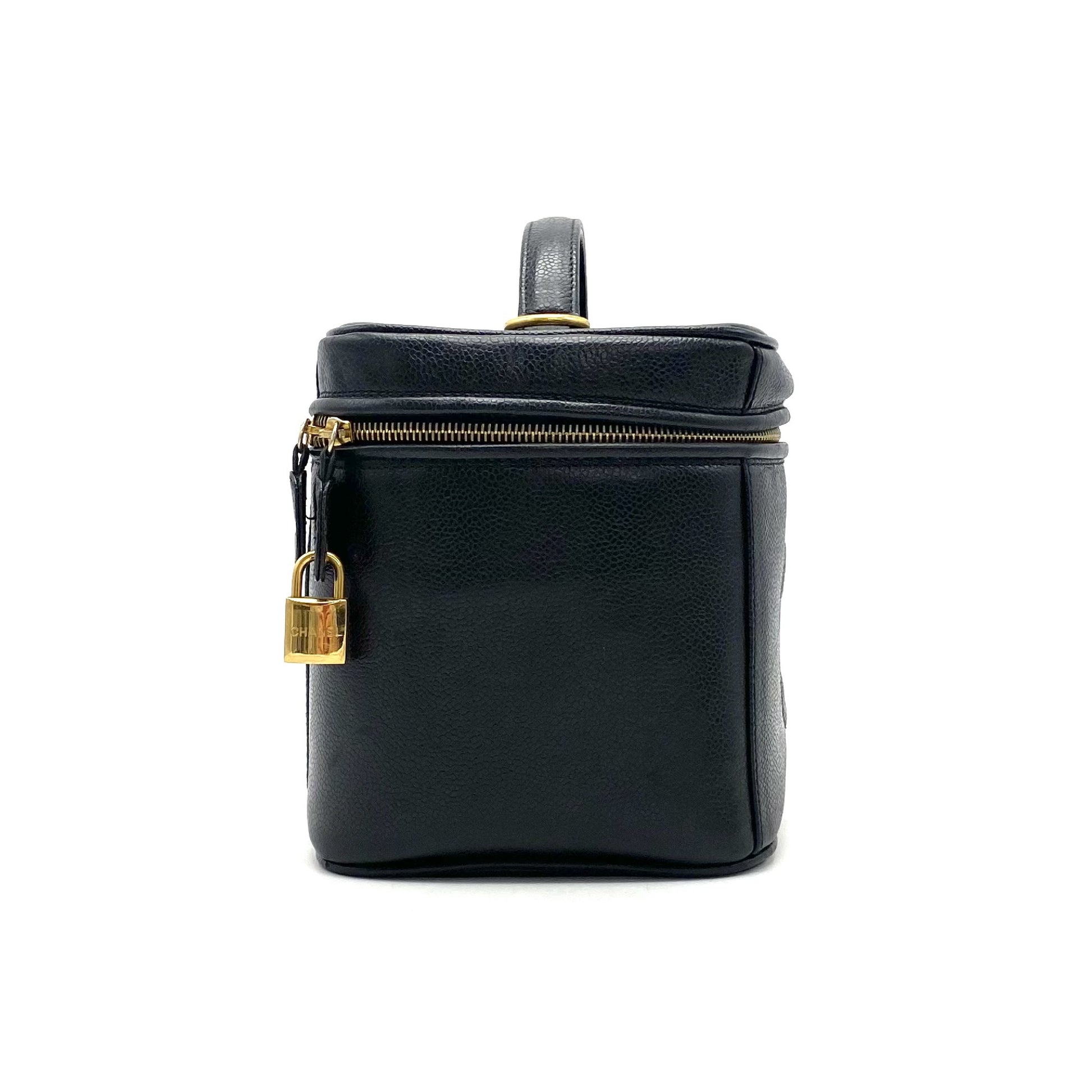 CHANEL CHANEL Coco Mark 2-way Caviar Skin Vanity Shoulder Bag