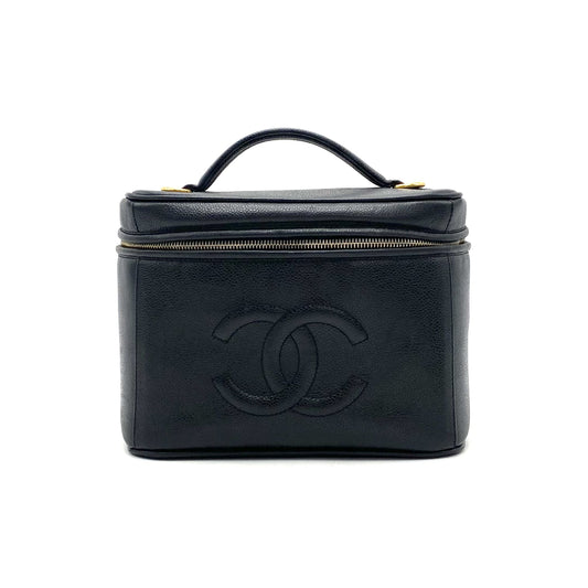 CHANEL CHANEL Coco Mark 2-way Caviar Skin Vanity Shoulder Bag