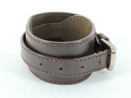 LOUIS VUITTON Louis Vuitton Leather Bracelet M66500 Dark Brown Bracelet/Bangle