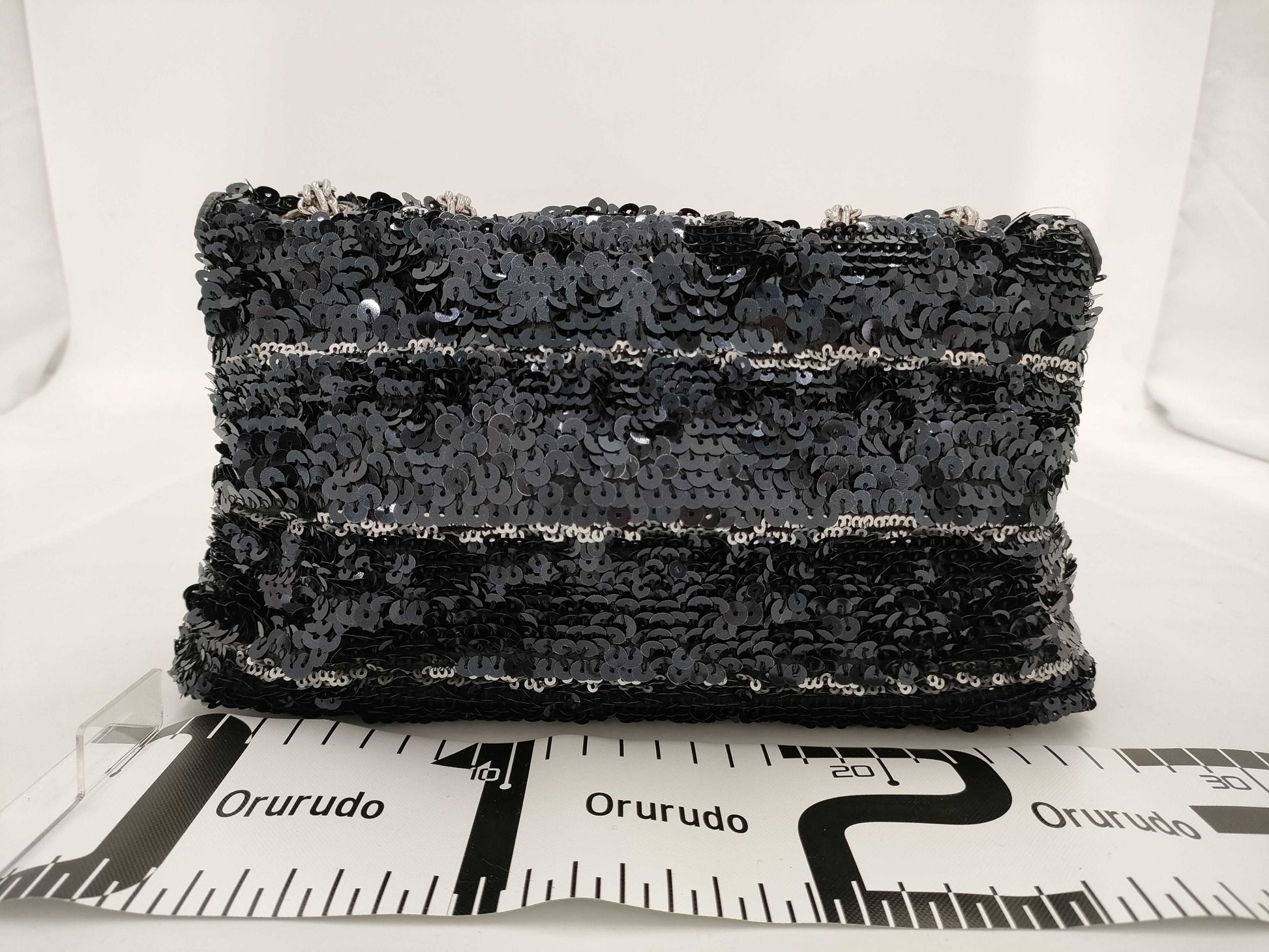 CHANEL 2.55 Sequined Shoulder Bag, Size 15