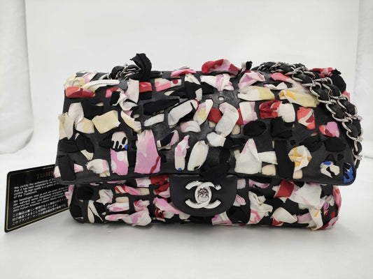CHANEL Silk Lambskin Shoulder Bag, Size 14