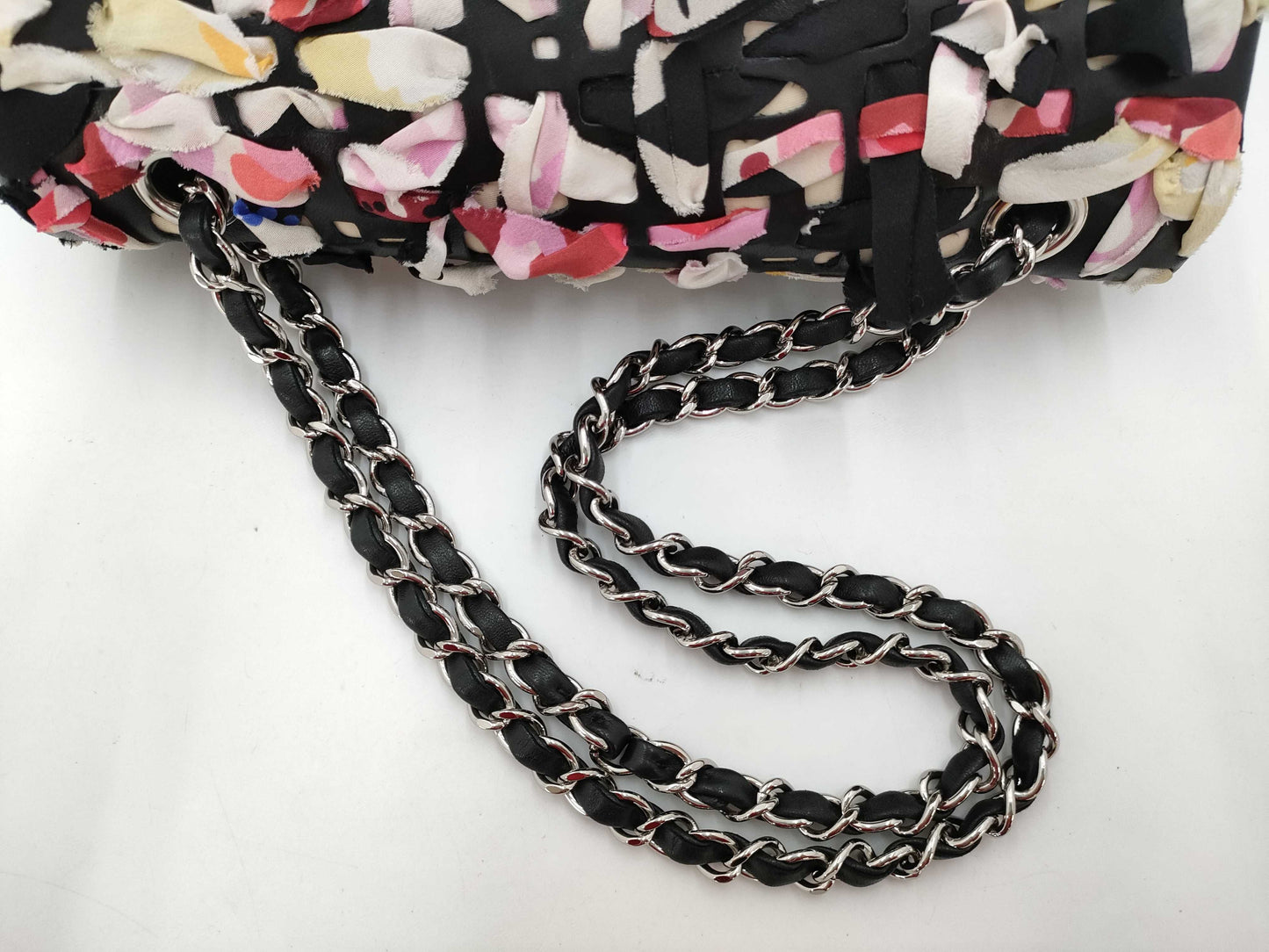 CHANEL Silk Lambskin Shoulder Bag, Size 14
