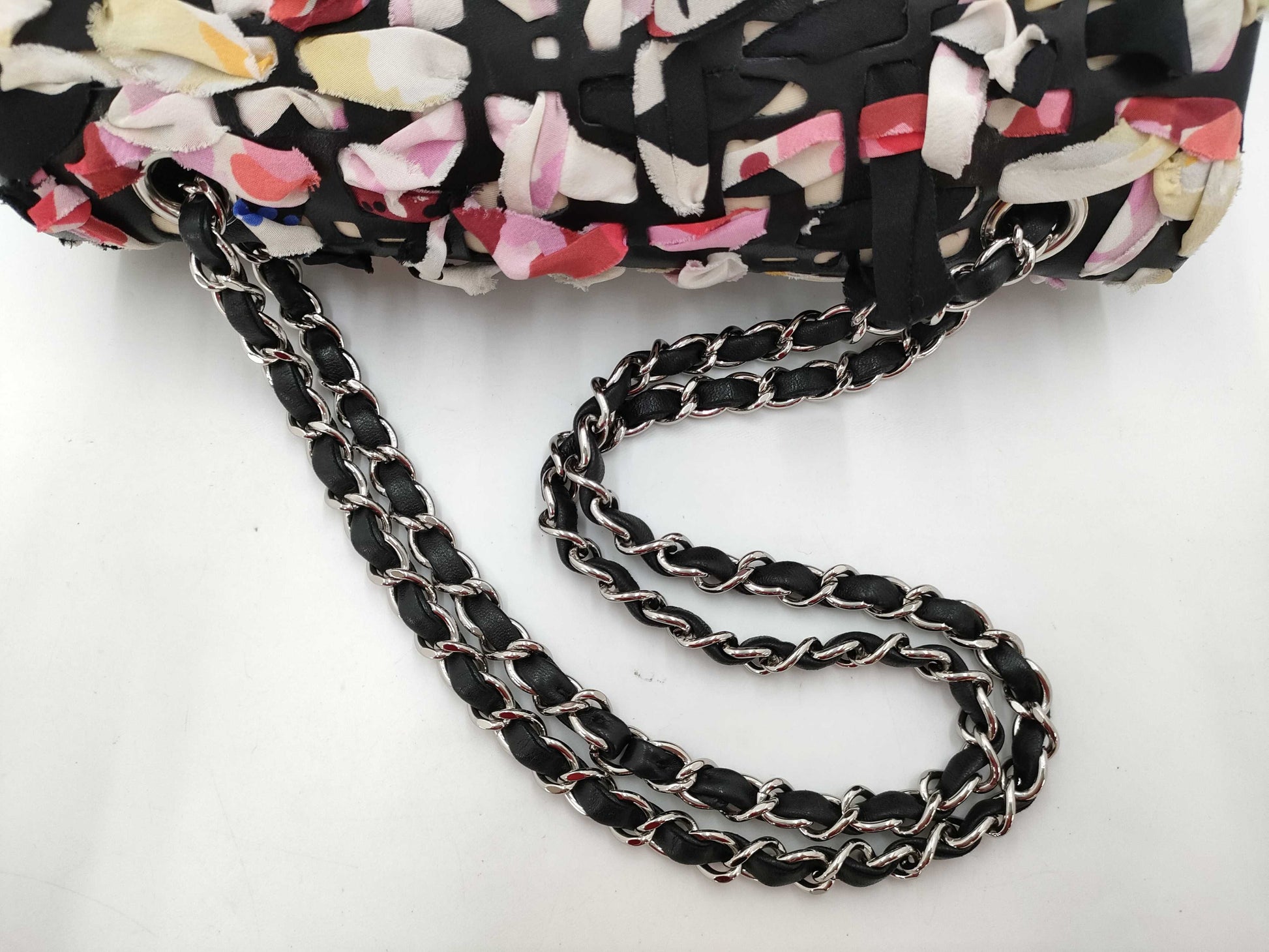CHANEL Silk Lambskin Shoulder Bag, Size 14