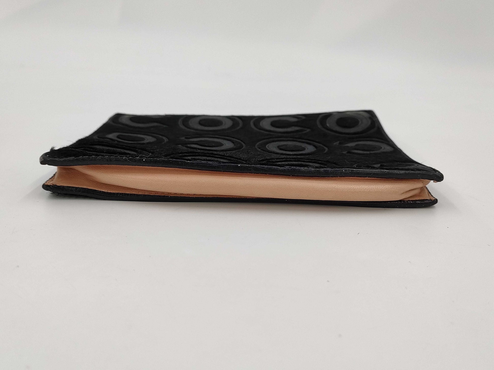 CHANEL COCO Pouch, Harako and Leather, Coco Mark, Black, with Charm
