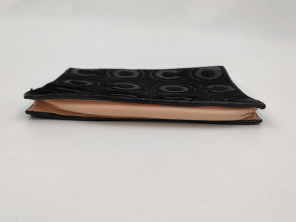 CHANEL COCO Pouch, Harako and Leather, Coco Mark, Black, with Charm