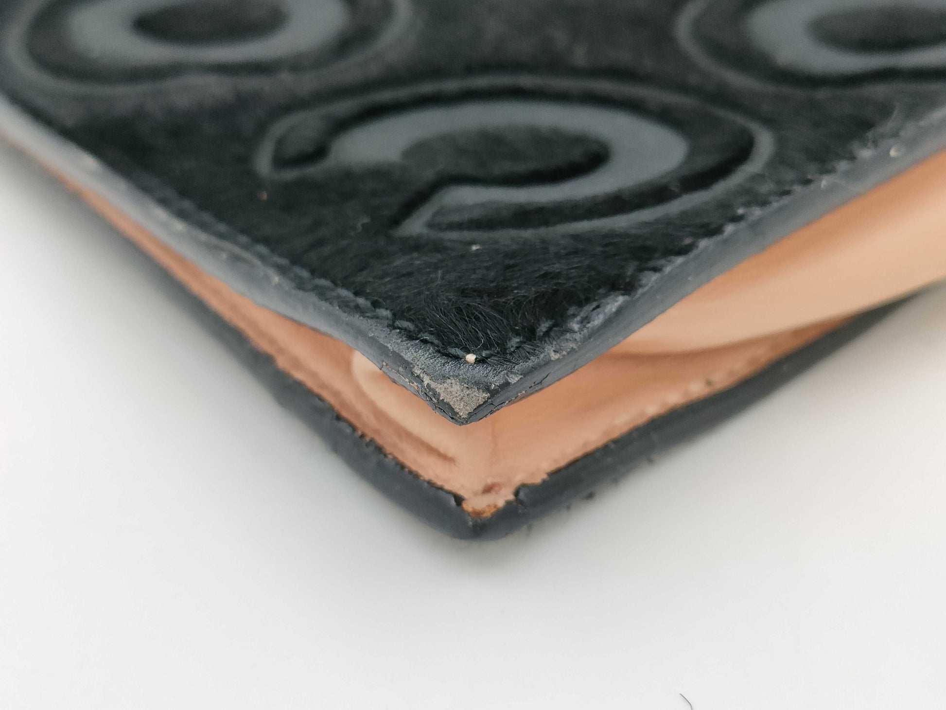 CHANEL COCO Pouch, Harako and Leather, Coco Mark, Black, with Charm