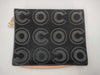 CHANEL COCO Pouch, Harako and Leather, Coco Mark, Black, with Charm
