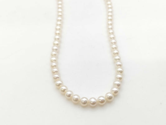 Tiffany & Co. Pearl Necklace, 925, 17.9g, 5.2-5.5mm Diameter 