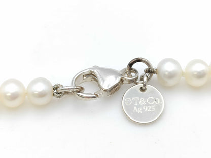 Tiffany & Co. Pearl Necklace, 925, 17.9g, 5.2-5.5mm Diameter 