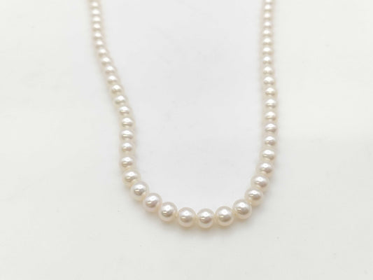 Tiffany & Co. Pearl Necklace, 925, 17.9g, 5.2-5.5mm Diameter 