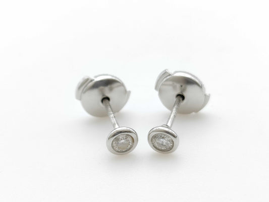 Tiffany & Co. By the Yard Diamond PT950 2.2g Earrings 
