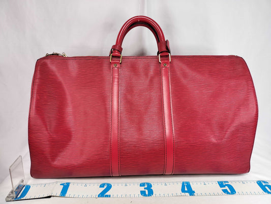 LOUIS VUITTON Epi Keepall 55 Boston Bag