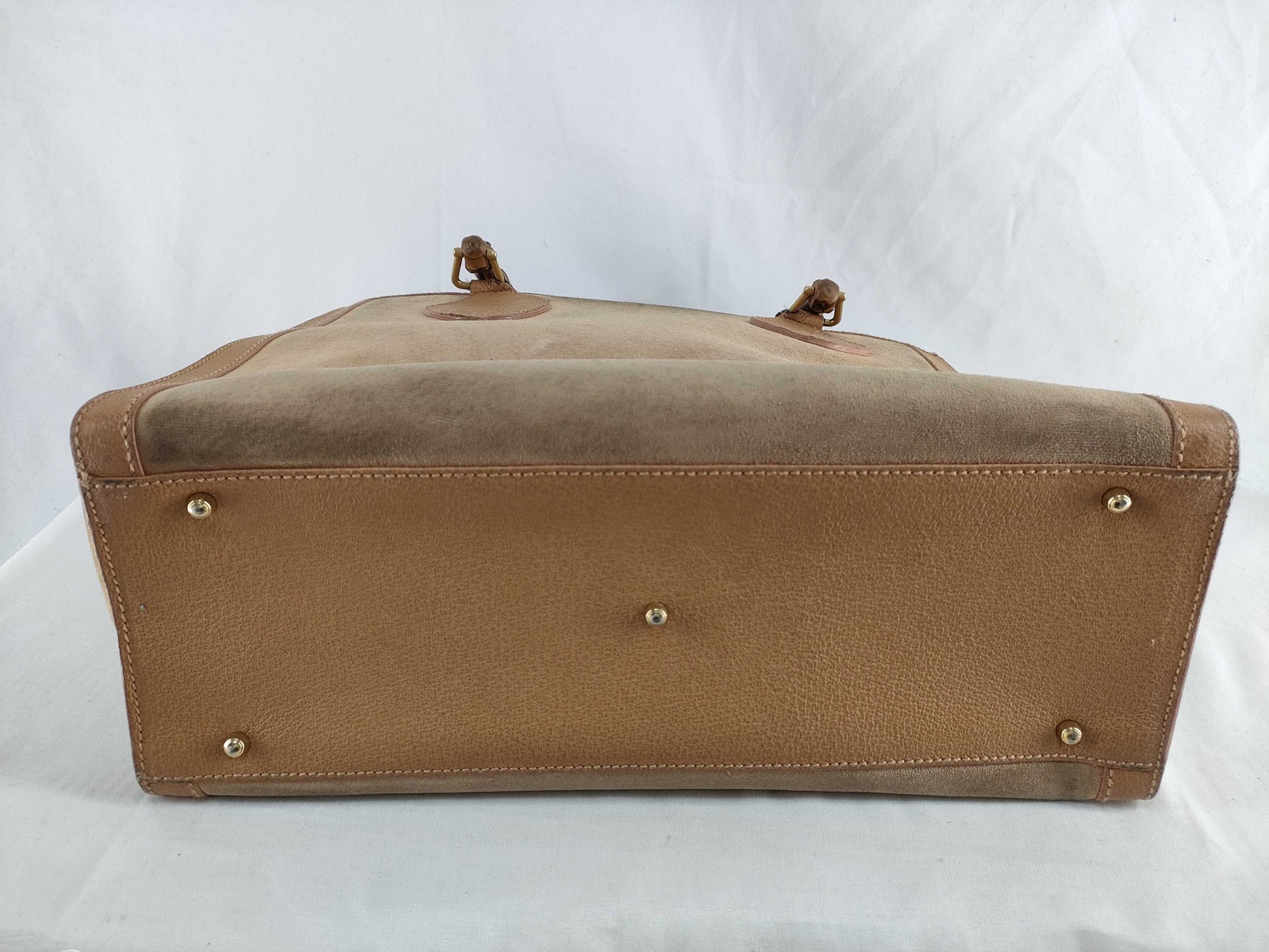 GUCCI Bamboo Tote Bag Suede 002/1186 Handbag Tote Bag