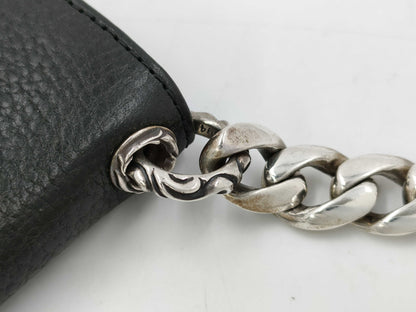 CHROME HEARTS TV Man Wallet with 1 Clip Classic Chain, Black