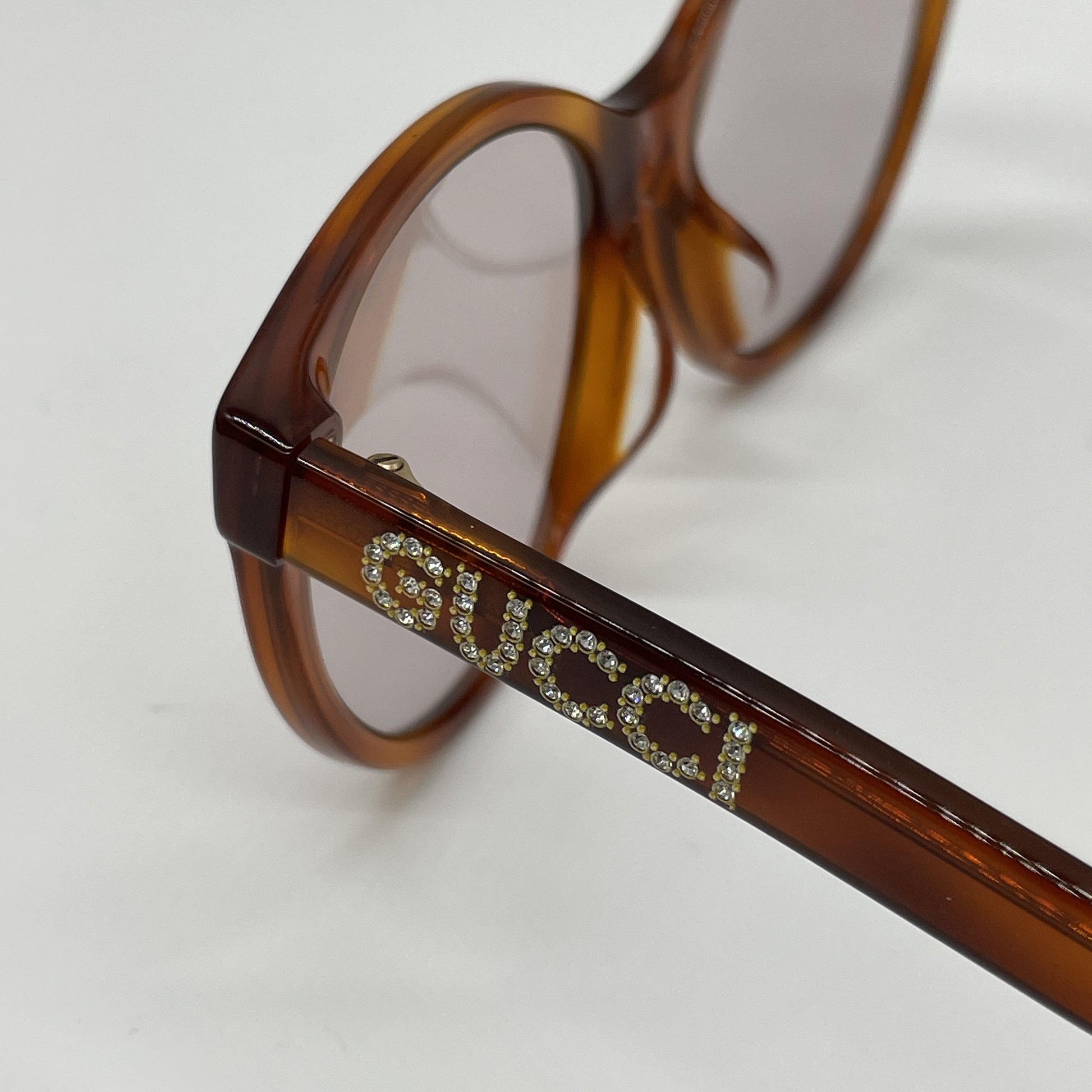 GUCCI Fox-Shaped Rhinestone Sunglasses GG0419SA Sunglasses & Glasses