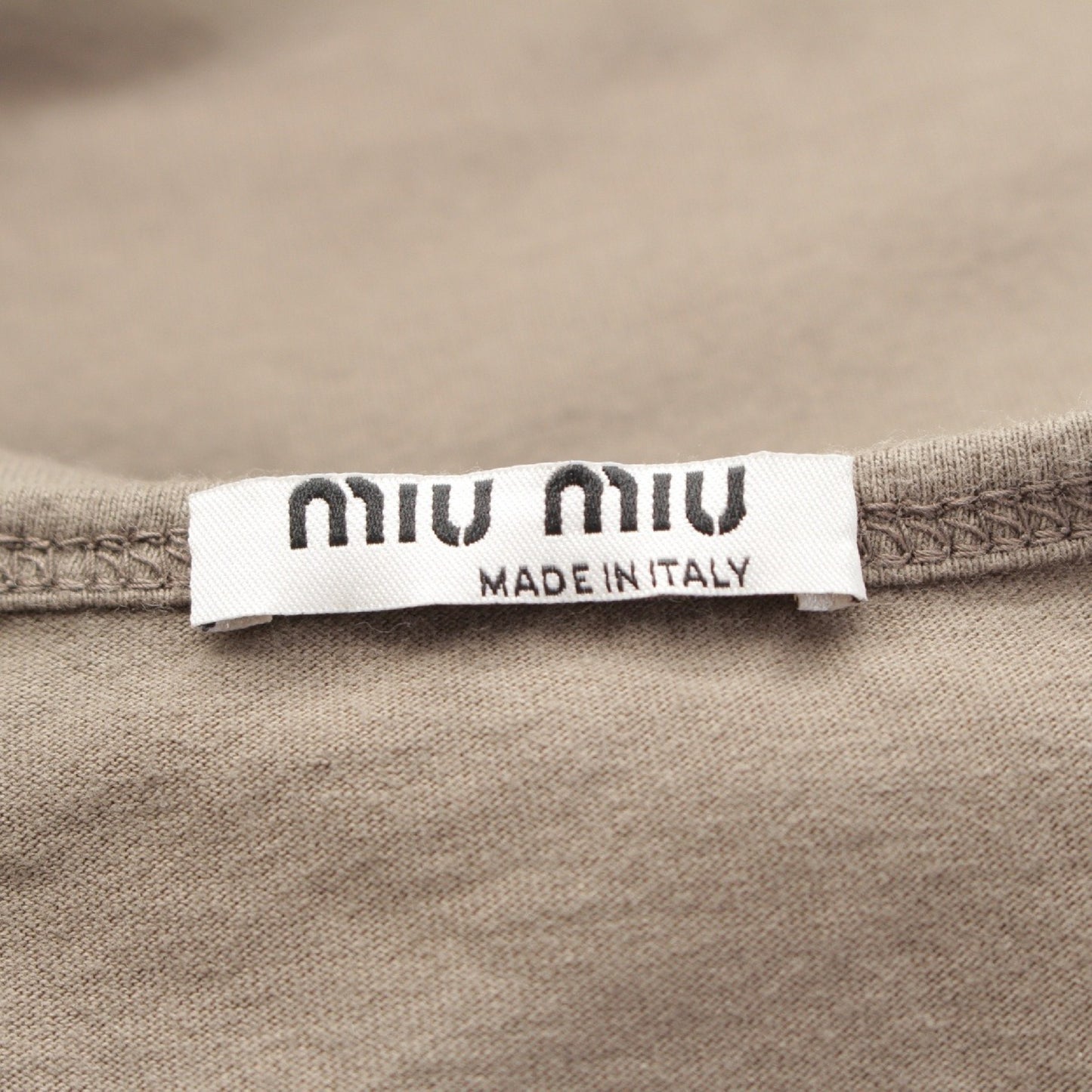 miu miu MIUMIU Beaded Appliqué Short-Sleeve Tee Jeweled Appliqué M T-shirt