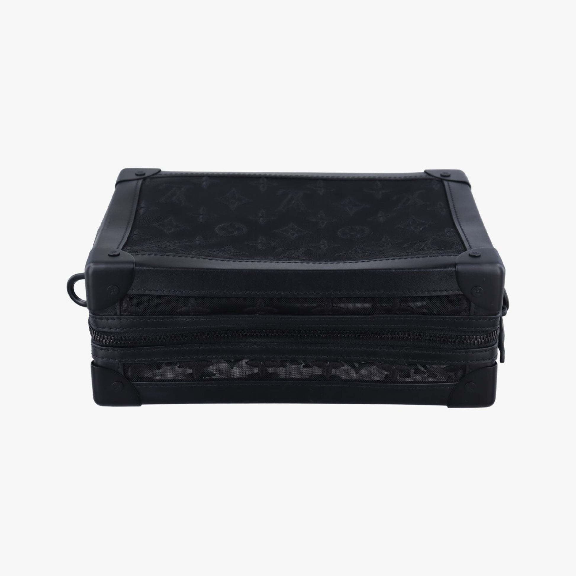 LOUIS VUITTON Soft Trunk Noir Monogram Mesh and Calf Leather Shoulder Bag M53964DU3109